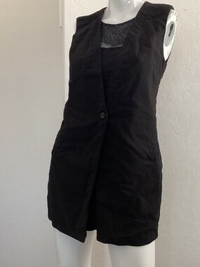 BCBG Max Azria, size S, black romper with attached blazer, lace, sleeveless